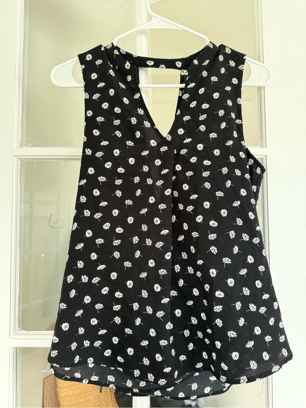 Papermoon Black Floral Sleeveless V-Notch Camisole